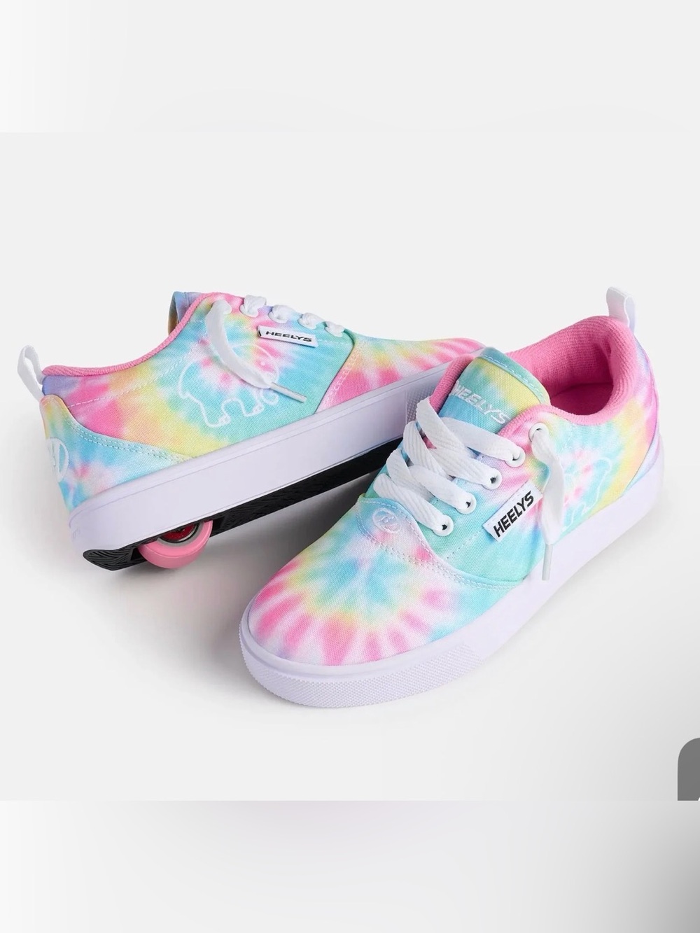 Heelys Kids Ivory Ella Tie-Dye Skate Sneakers in Pastel Tie Dye size youth 5